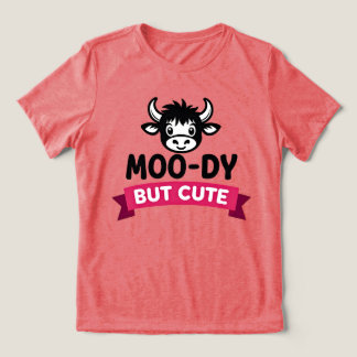 Temperamental Mas Fofo Camiseta Divertida de Vaca