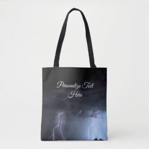 Tempestade Chuva Relâmpago Tempestade Tote Bag