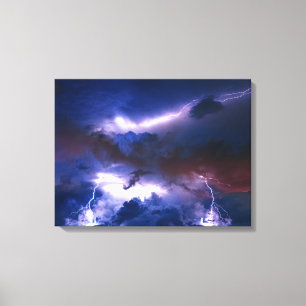 Tempestade de Iluminação Arte da Parede canvas
