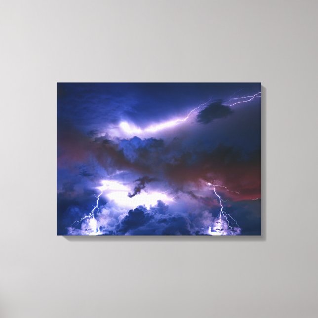 Tempestade de Iluminação Arte da Parede canvas (Frente)