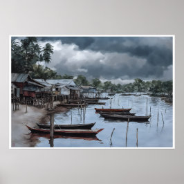 Tempestade em Cingapura - Impressão de Arte de Aqu