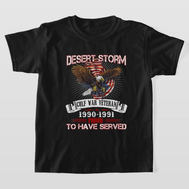 Tempestade no Deserto Veterano T Camisa Veterano O (Postura )