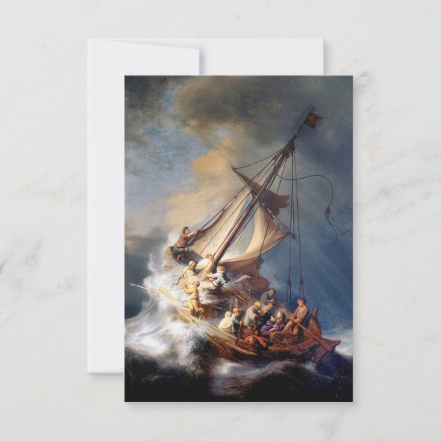 Tempestade Rembrandt no lago da Galileia (Frente)