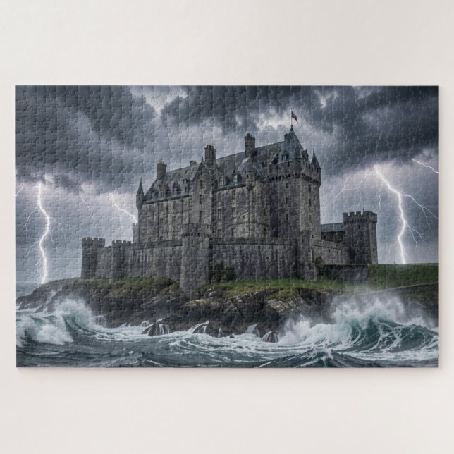 Tempestade Sobre Quebra-Cabeça do Castelo (Horizontal)