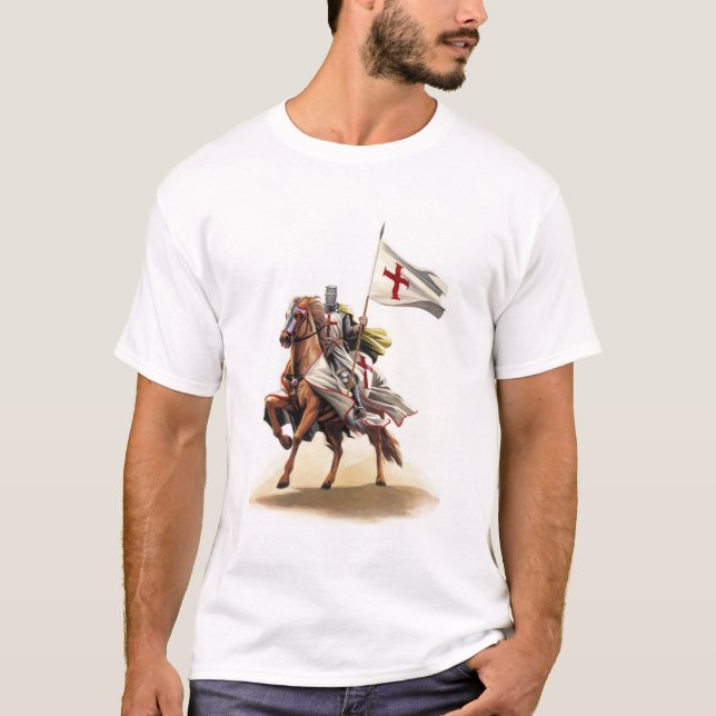 Templar Knight Crusader Jerusalem Cross T-Shirt (Frente)