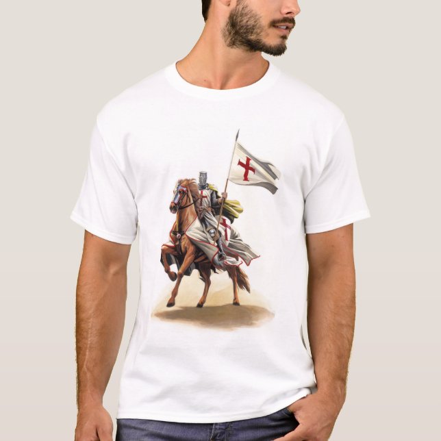 Templar Knight Crusader T-Shirt (Frente)