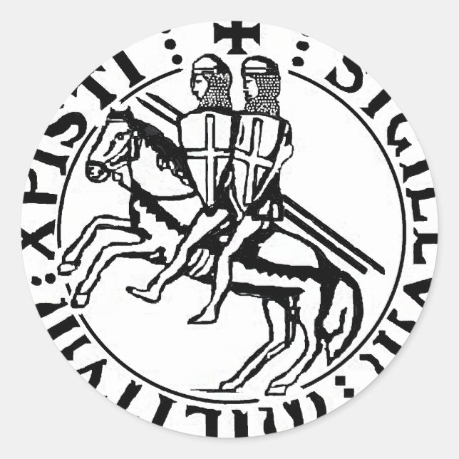 Templário autocolante (Frente)