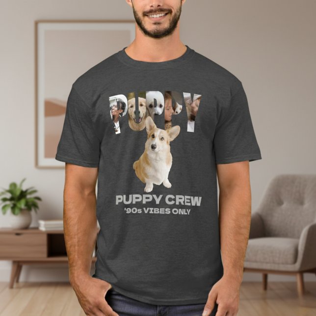 Template Men's T-Shirts Pet Puppy Custom Photo  (Criador carregado)