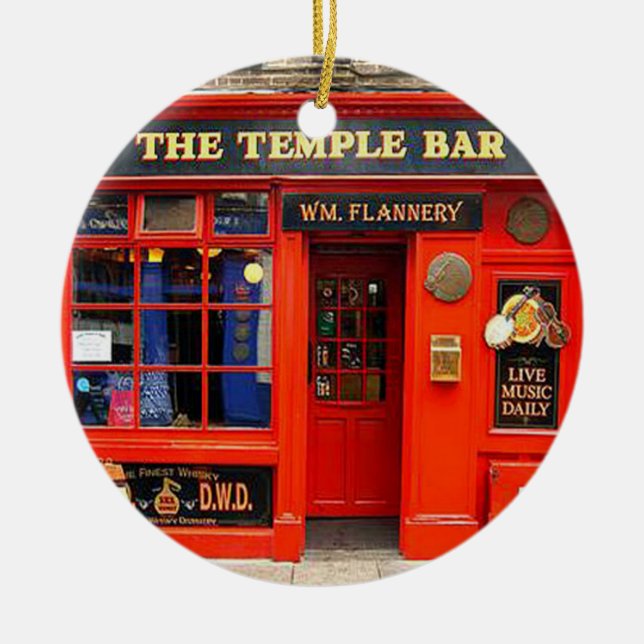 Temple Bar, Dublin, Irlanda, Enfeites de natal (Frente)