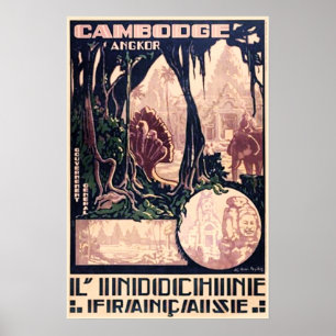 Templo de Cambodia Angkor Wat do poster das