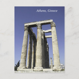 Templo de Zeus - Atenas, Grécia Cartão Postal