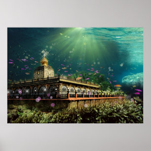 Templo Do Coral Reef - Poster