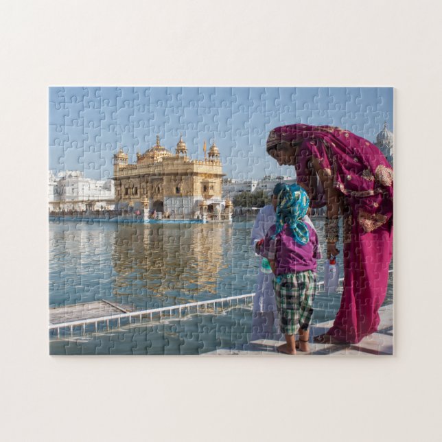 Templo Dourado de Amritsar na Índia. Quebra-cabeça (Horizontal)