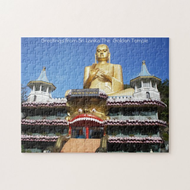 Templo Dourado do Sri Lanka. Quebra-cabeça (Horizontal)