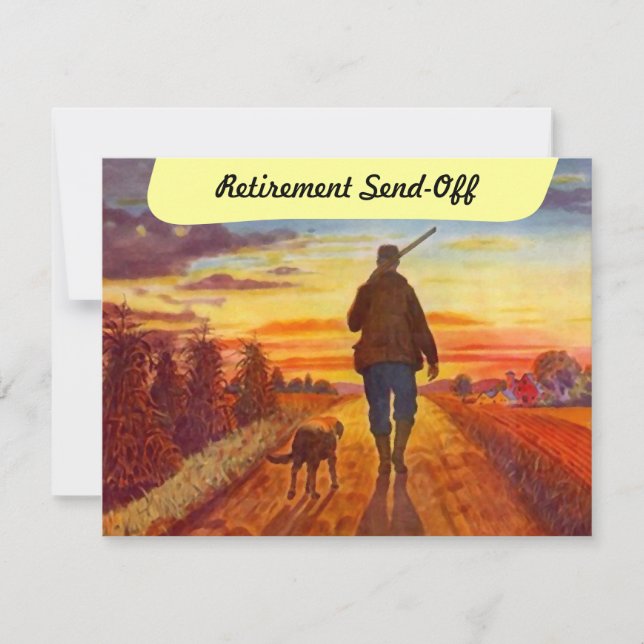 Tempo com Melhor Convite de festas de Aposentadori (Frente)