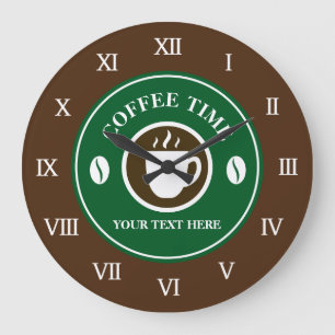 Tempo de café grande relógio de parede para compro