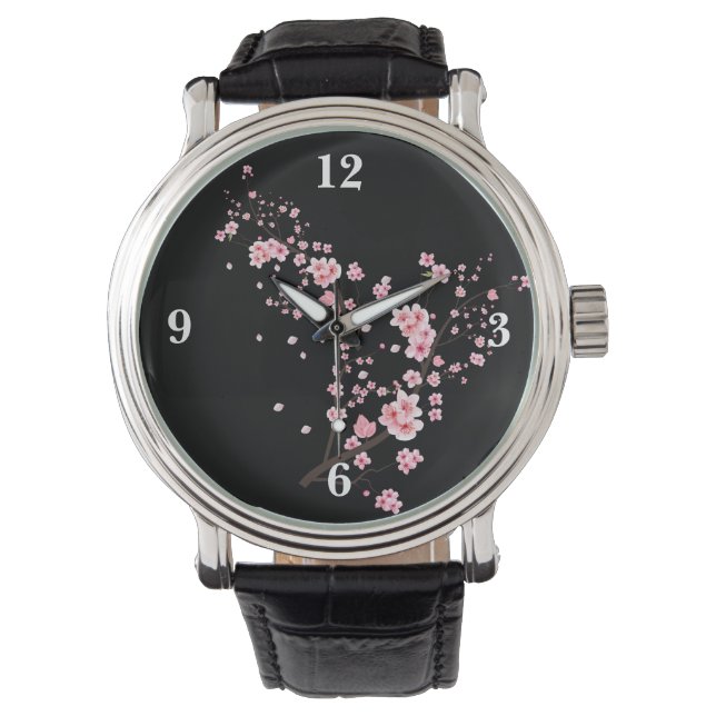 TEMPO DE FLOR DE CEREJEIRA eWatch Relógio (Frente)