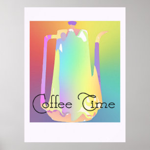 Tempo de pausa do café Poster Pastel