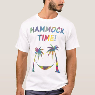Tempo do Hammock! T-shirt do verão dos homens,