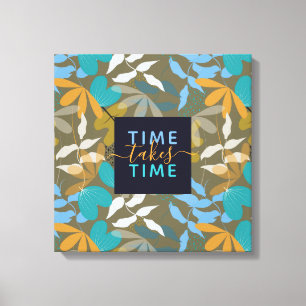 Tempo Floral Leva Impressão de Time Faux