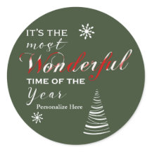 TEMPO MAIS MARAVILHOSO Adesivo de Feriado Carta Ve
