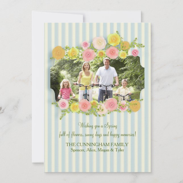 Tempo para Cartão com fotos Primavera (Frente)