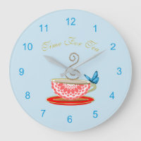 Tempo Para O Relógio De Parede De Tea Cute Square