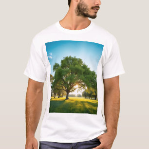 Tempo Tranquilo com uma Grande Árvore – Camiseta d