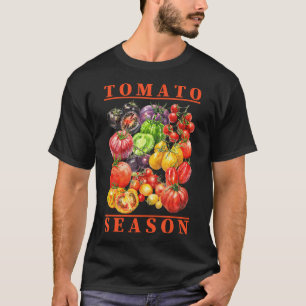 Temporada de Tomate Vegano Vintage Camiseta de Jar