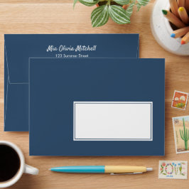 Tendência Azul Grave - Envelope de Endereço Person