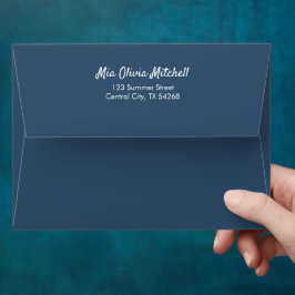 Tendência Azul Grave - Envelope de Endereço Person