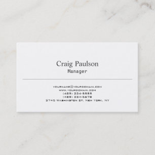 Tendência Contemporânea Cartão de visita Branco Pr