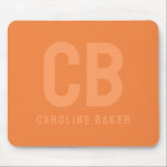 Tendência Cor Tangerina Fresca Nome Mousepad<br><div class="desc">Apresentamos a cor da moda da primavera: Tangerina Fresca. Mousepad moderno e elegante com monograma de duas letras personalizável e nome em uma fonte minimalista. Seu design simples e limpo em uma cor sólida oferece um apelo atemporal e clássico. Explore nossas cores da moda da primavera para mais produtos na...</div>