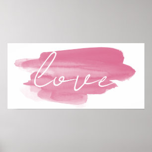 Tendência Cor Viva Magenta Love Poster