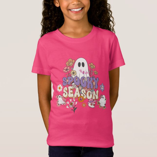 Tendência Cuta Spooktacular T-Shirt Fantasma (Frente)