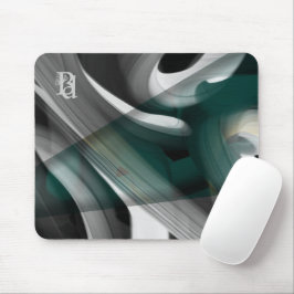 Tendência de Mousepad Arte Abstrata Preto Branco V