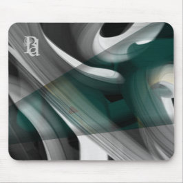 Tendência de Mousepad Arte Abstrata Preto Branco V