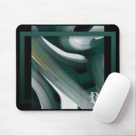 Tendência de Mousepad Arte Abstrata Preto Branco V
