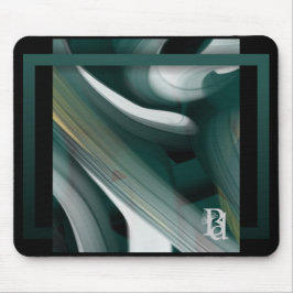 Tendência de Mousepad Arte Abstrata Preto Branco V