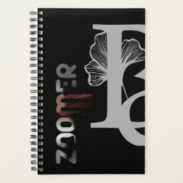 Tendência do Planejador ZOOMER Abstrato preto bran