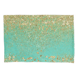 Tendência Dourada de Glitter e Aqua Glam em Cascat