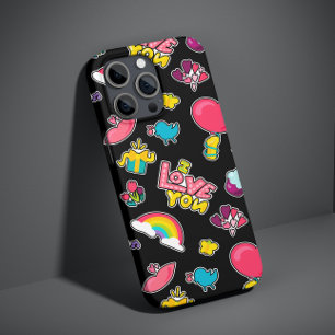 Tendência Eu Amo Você Colorido Moderno Feminino Y2