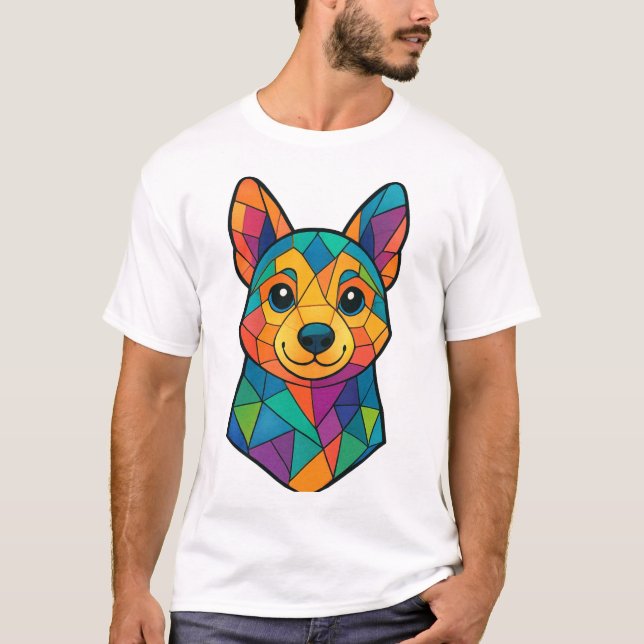 Tendência geométrica de camisas de cão (Frente)