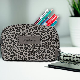 Tendência Leopard Imprimir Nome Personalizado Cosm
