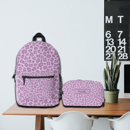 Tendência Leopard Imprimir Nome Personalizado Cosm