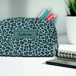 Tendência Leopard Imprimir Nome Personalizado Cosm