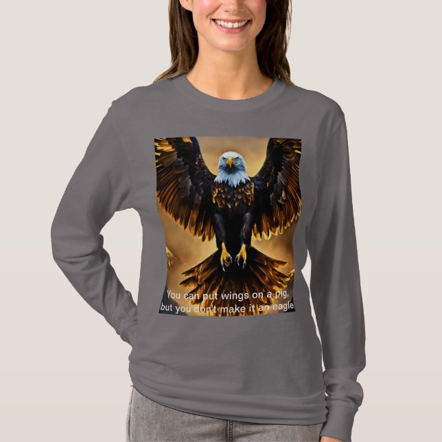 Tendência para camisetas básicas de capa longa nos (Frente)