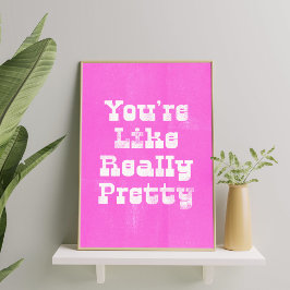 Tendência Rosa Quente, Bonito Citação, Poster de A