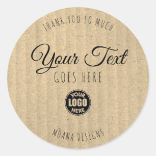 Tendência Simples de Vintage da Etiqueta Kraft Pe