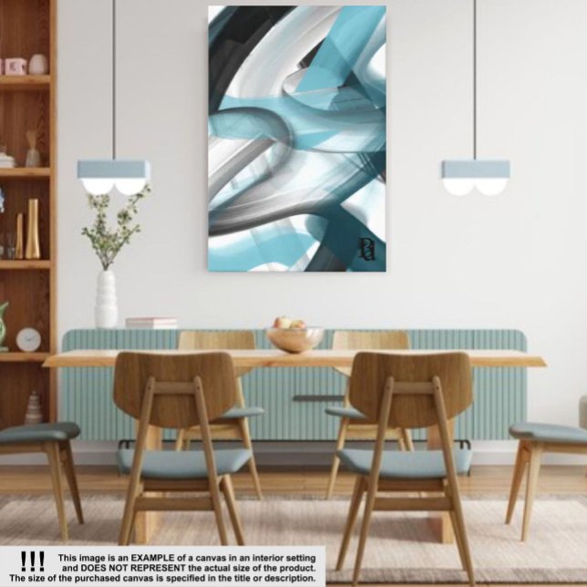 Tendência Stormy Ocean Abstrato Art Canvas Blue de (Criador carregado)